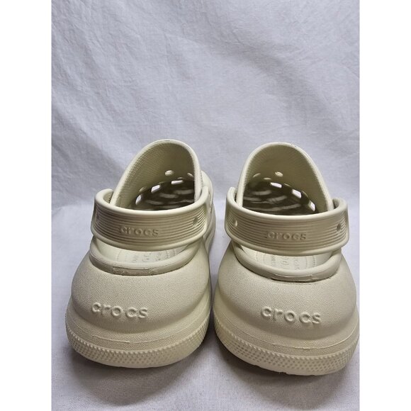 CROCS Classic Crush Clog Bone Tan Slip On Platform Sandal Women's Size 7/ Mens 5 - Picture 8 of 16